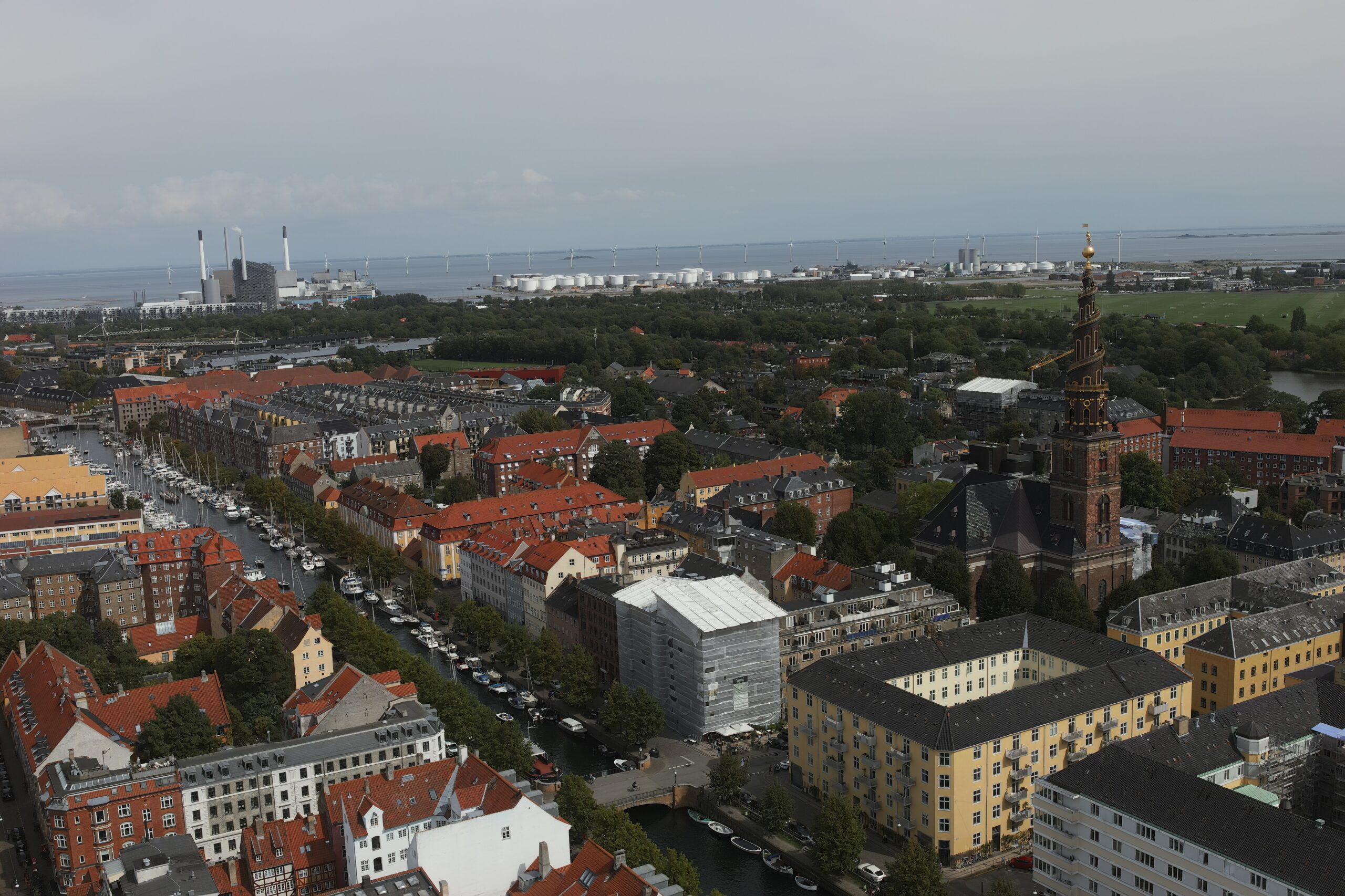 Drone over Danish landscape