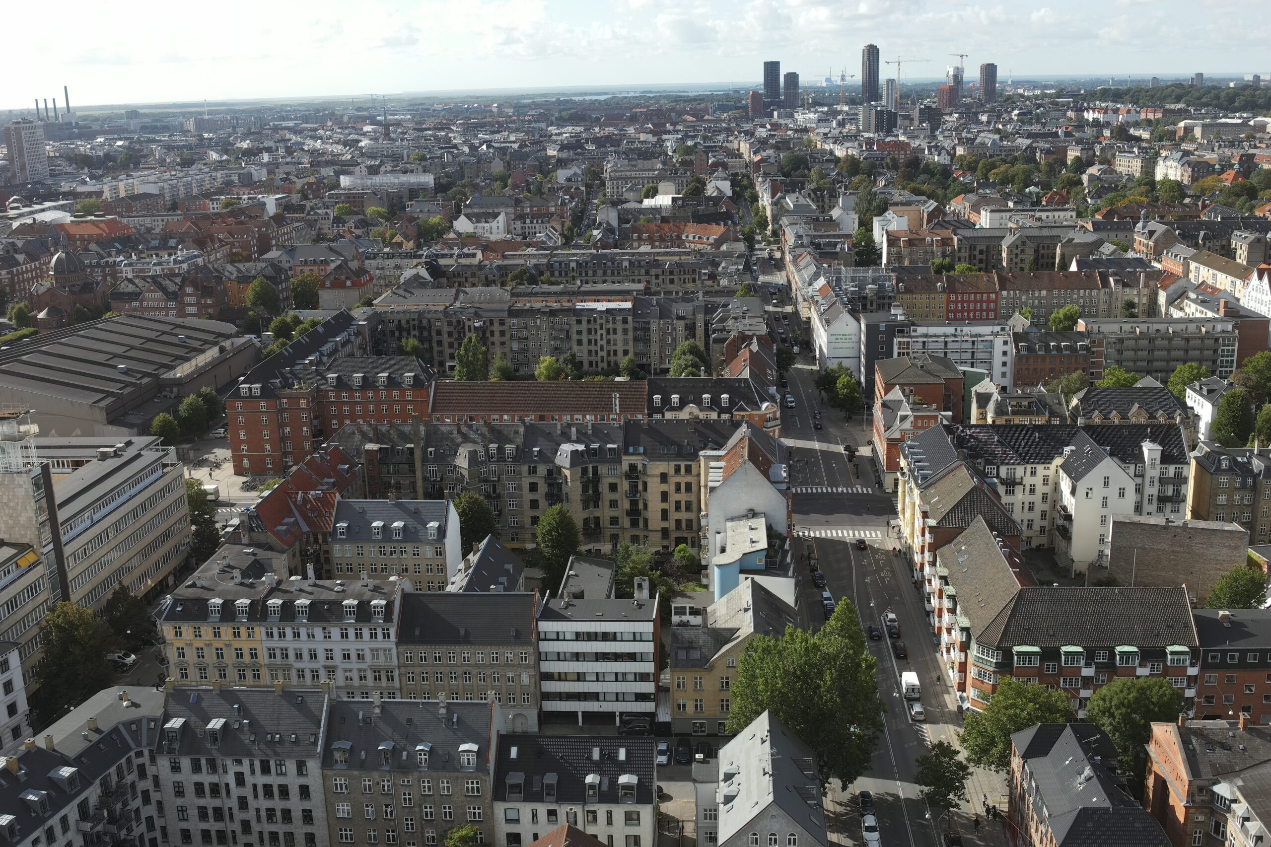 DroneTjek team performing a drone-based building inspection on site in Denmark