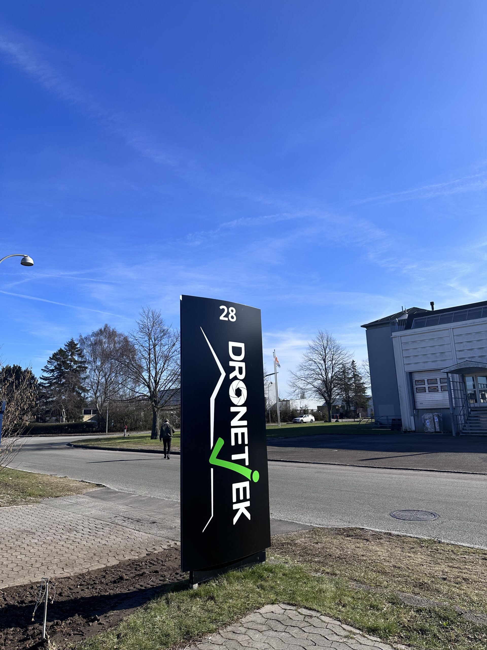 DroneTjek office sign in Brøndby, Denmark