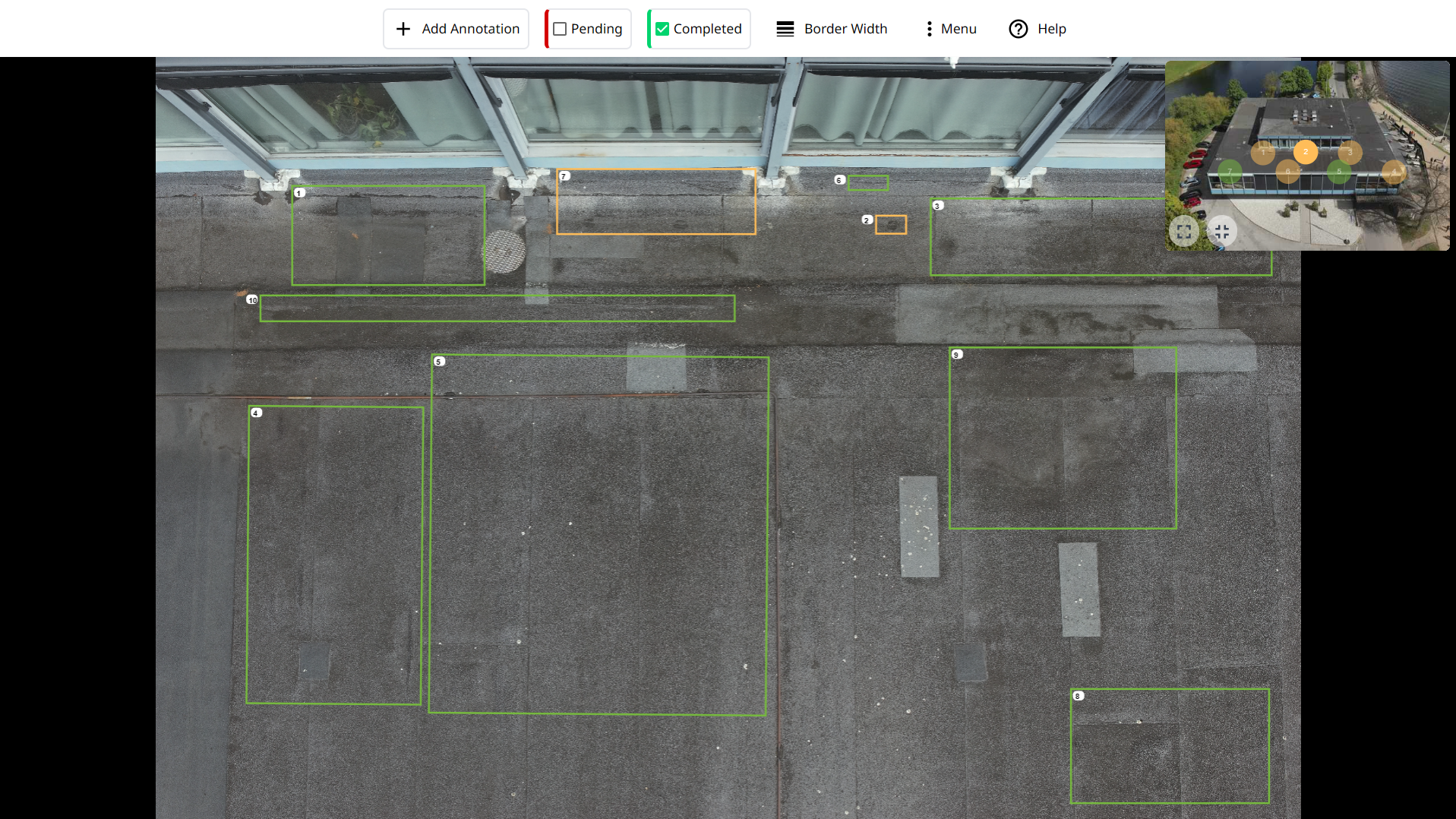 AssetEye dashboard close-up, asset analysis and finding triage view